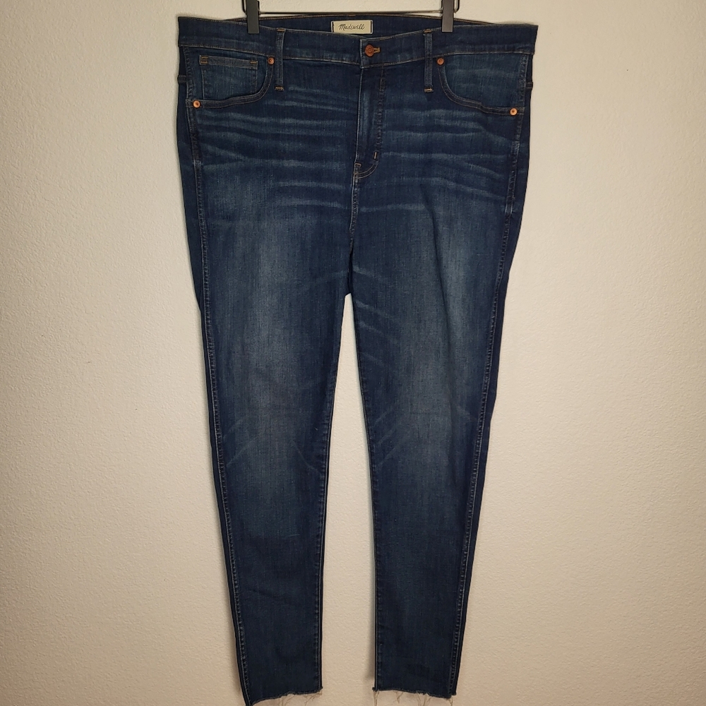 Madewell 9" High-Rise Skinny Jeans Raw Hem size 35T for Tall Women